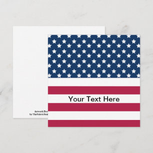 American Flag Stars And Stripes Card