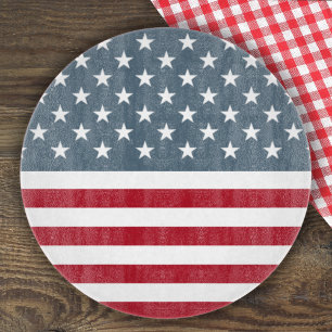 American Flag Stars and Stripes Cutting Board