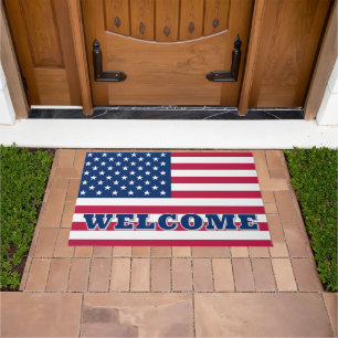 American Flag Stars and Stripes Doormat