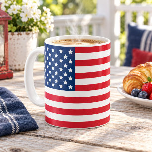 American Flag Stars and Stripes Patriotic Coffee Mug