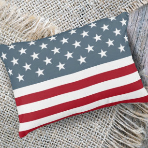 American Flag Stars and Stripes Patriotic Decorative Cushion
