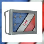American Flag Stars and Stripes Red White and Blue Belt Buckle<br><div class="desc">The red,  white and blue stars and stripes American flag with bold red "USA" is proudly displayed on this stylish patriotic belt buckle.  Personalise this with a Name or The Spirit of America,  Liberty,  Freedom,  Equality.

This image is original flag photography by JLW_PHOTOGRAPHY.</div>