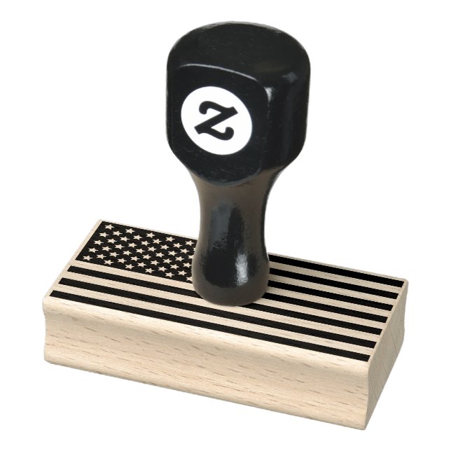 American Flag Stars and Stripes USA Patriotic Rubber Stamp (Stamp)