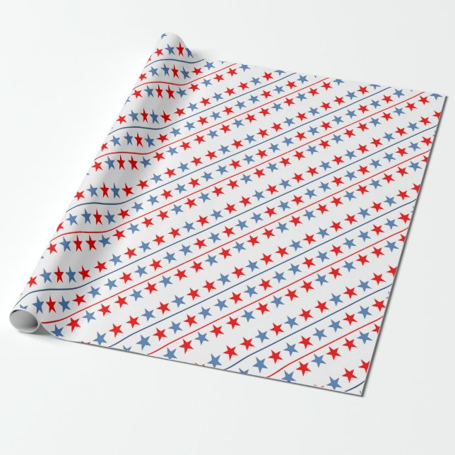 american-flag-stars-background wrapping paper (Unrolled)