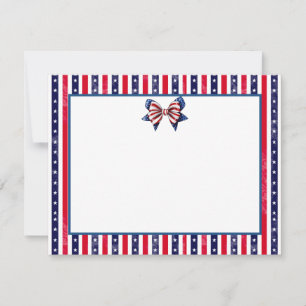 American Flag Stars Border 4th of July Card
