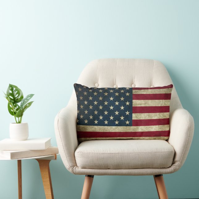American Flag Stars n Stripes Lumbar Cushion (Chair)