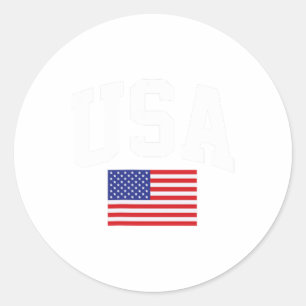 American Flag Stars Stripes 4th Of July Patriotic Classic Round Sticker