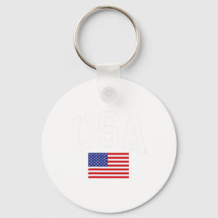 American Flag Stars Stripes 4th Of July Patriotic Key Ring