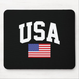 American Flag Stars Stripes 4th Of July Patriotic Mouse Pad