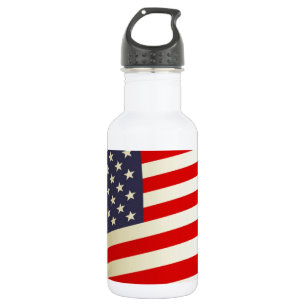 American Flag Stars Stripes Honour Freedom Troops 532 Ml Water Bottle