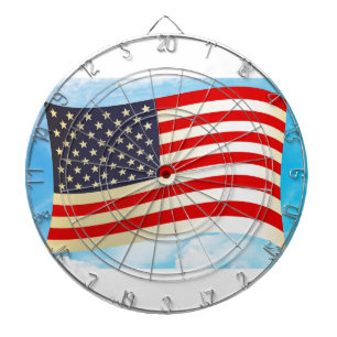 American Flag Stars Stripes Honour Freedom Troops Dartboard
