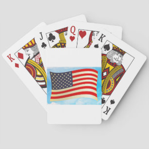 American Flag Stars Stripes Honour Freedom Troops Playing Cards