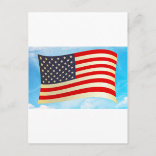 American Flag Stars Stripes Honour Freedom Troops Postcard