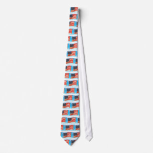 American Flag Stars Stripes Honour Freedom Troops Tie