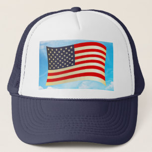 American Flag Stars Stripes Honour Freedom Troops Trucker Hat
