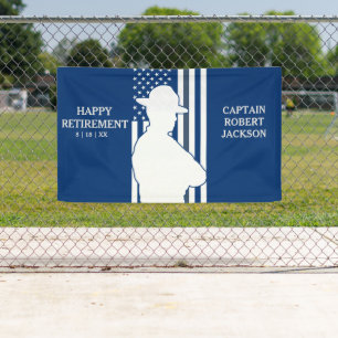 American Flag State Trooper Retirement Banner