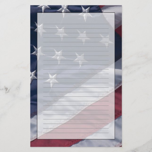 American flag. stationery (Front)