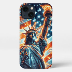  American Flag, Statue of Liberty, 4th iPhone Case