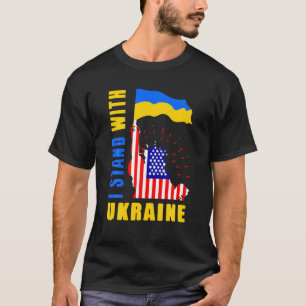 American Flag Statue Of Liberty Stand With Ukraine T-Shirt