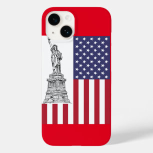 American Flag Staute of Liberty  Case-Mate iPhone 14 Case