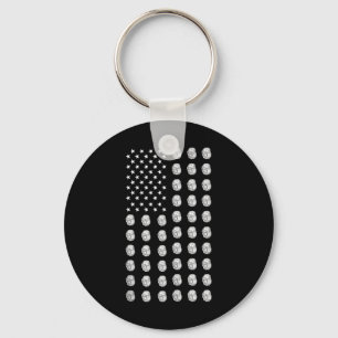 American Flag Steaks Food Usa Patriotism Patriot L Key Ring