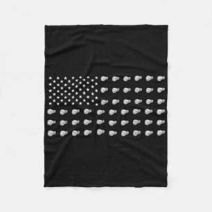 American Flag Steaks Food Usa Patriotism Patriot V Fleece Blanket