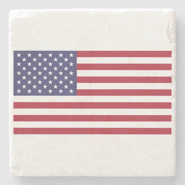 American Flag Stone Coaster (Front)
