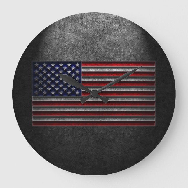 American Flag Stone Texture Clocks (Front)