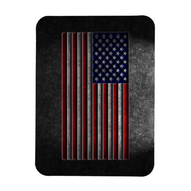 American Flag Stone Texture Magnet (Vertical)