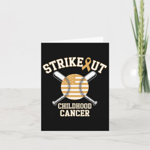 American Flag Strikeout Childhood Cancer Sell  Card