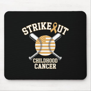 American Flag Strikeout Childhood Cancer Sell Mouse Pad