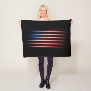 American Flag Striped Fleece Blanket