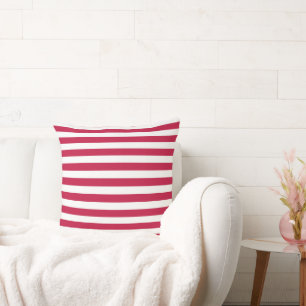 American Flag Stripes USA Patriotic Red White Cushion