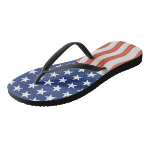 American flag stylised design thongs