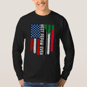 American Flag & Sudan Flag Best Pepaw Ever Family T-Shirt