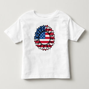 American Flag Sunflower-32222 Toddler T-Shirt