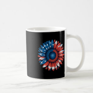 American Flag Sunflower 4th Of July Independence M Coffee Mug