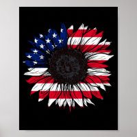 American flag sunflower 4th of july independence