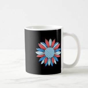 American Flag Sunflower 4th Of July Women Patrioti Coffee Mug