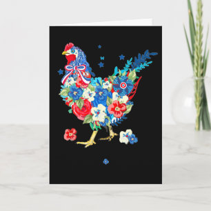 American Flag Sunflower Red White Blue 4th Of July Card