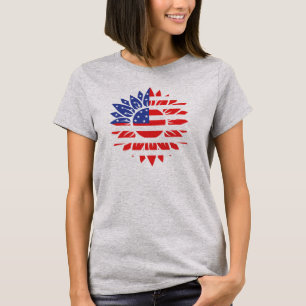 American flag sunflower T-Shirt