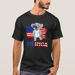 American Flag Sunglasses Patriotic 4th Of July T-Shirt