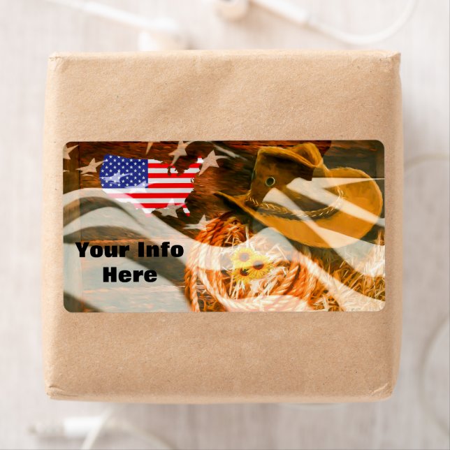 American Flag Sunrays Cowboy Hat Lasso (Insitu)