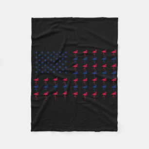 American Flag Super Bike Moto Gp 4th Of July Dirt Fleece Blanket