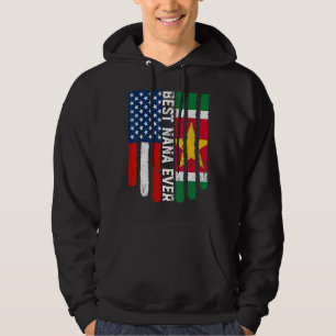 American Flag & Suriname Flag Best Nana Ever Famil Hoodie