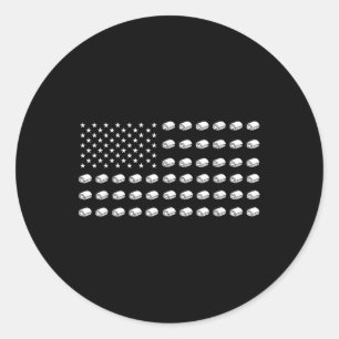 American Flag Sushi Food Usa Patriotism Patriot Lo Classic Round Sticker