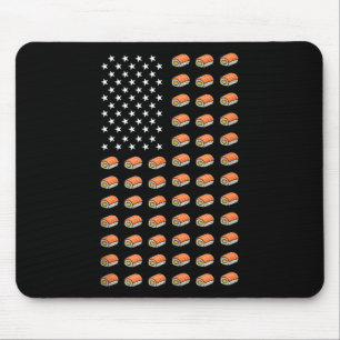 American Flag Sushi Food Usa Patriotism Patriot Lo Mouse Pad