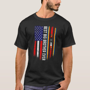 American Flag & Swaziland Flag Best Big Brother Ev T-Shirt