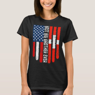 American Flag Switzerland Flag Best Big Brother Ev T-Shirt