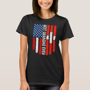 American Flag Switzerland Flag Best Grandad Ever F T-Shirt